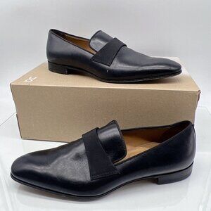 Paul Stuart HERON Dress Mens Loafer Shoe Black Leather US 8.5 Made in Italy